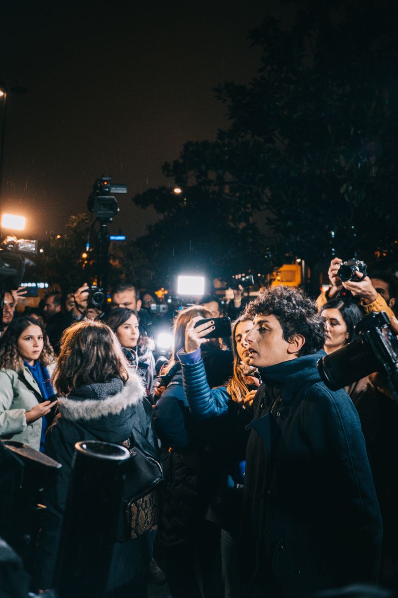Journalists at a press conference